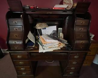 Vintage rolltop desk