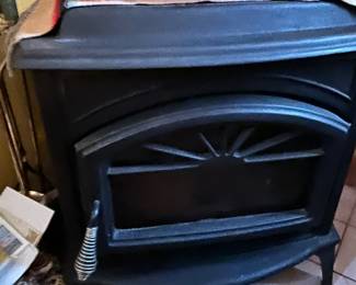 Black pellet stove