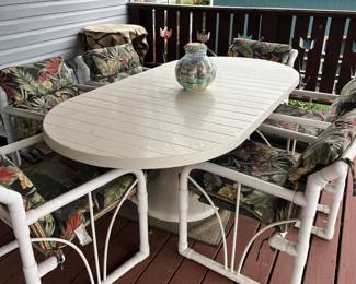 Deck table and chairs