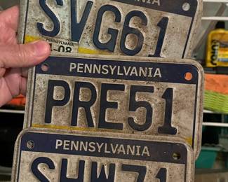 Vintage license plates