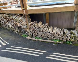 Large stack of firewood