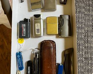 POCKET KNIVES AND LIGHTERS