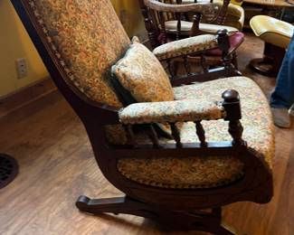 Antique platform rocking chair