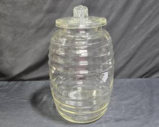 Antique Glass Beehive General Store Display Jar