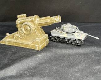 Barclay Cannon Cast Metal Cannon & Tank Toys