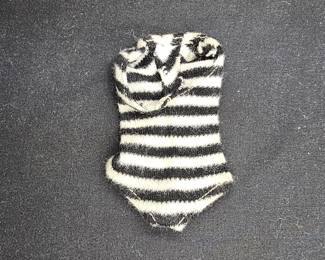 1960 Original Barbie Zebra Striped Swim Suit #850