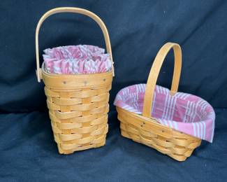 2 Breast Cancer Awareness Longaberger Baskets