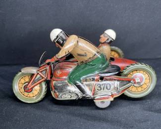 Rare 1950's CKO Kellerman Tin Windup Motorcycle