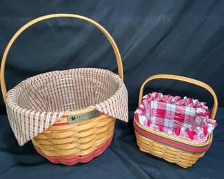 Longaberger Apple Basket & Strawberry Basket