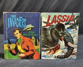 2 Big Little Books, Lassie & The Invaders
