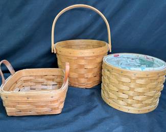 3 Small Longaberger Baskets