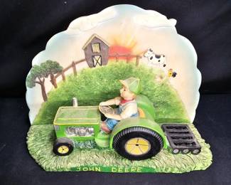 2-Piece John Deere Cast Resin "Boy on Tractor"