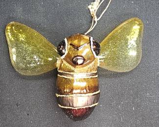 Polonaise Komozja Honey Bee Glass Ornament