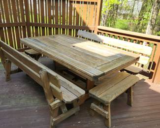 Full size picnic table set