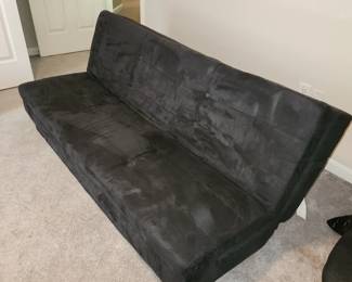 plush futon, folds flat