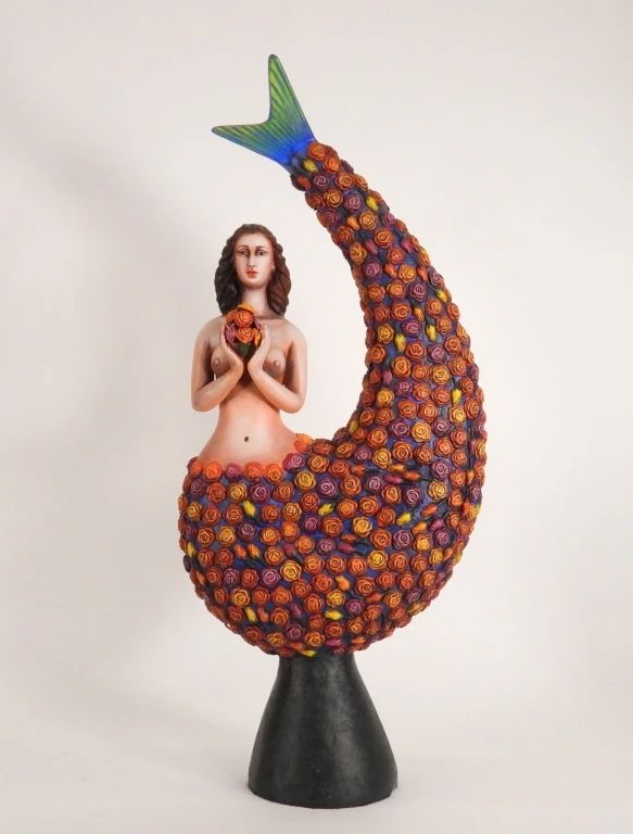 Sergio Bustamante Surreal Mermaid Sculpture