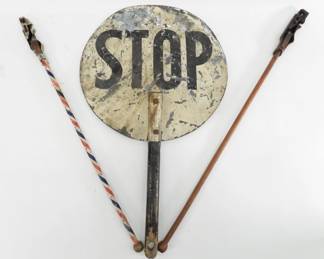 3PC Cap Sticks & Police Stop Sign