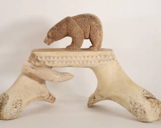 Vitaliy Martynets Carved Whale Bone Sculpture