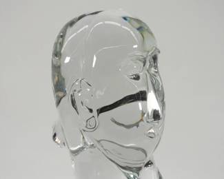 Walter Furlan Glass Bust of a Woman