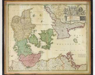 Johann Baptist Homann Kingdom of Denmark Map