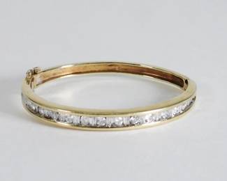 Estate 14K Gold & Diamond Bracele