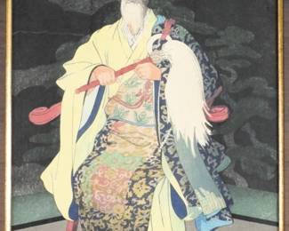 Elizabeth Keith Buddhist Priest Wood Block Print