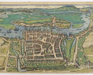 George Braun & Frans Hogenberg Alten Stettin Map