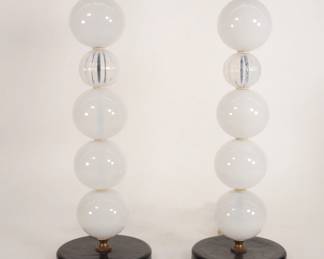 PR Contemporary Glass Table Lamps