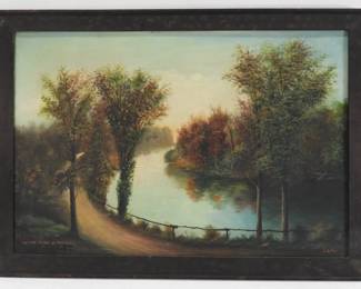 Guertin Autumnal River Landscape Painting