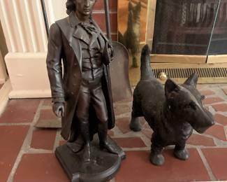 Bronze and wrought iron door stoppers