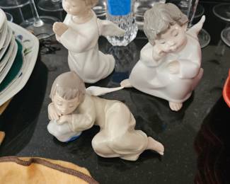 Lladro angels x three. SWEET