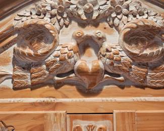 Doves at the top of the doors.