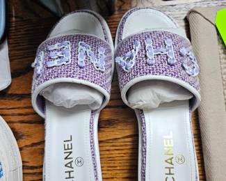 Chanel slip on sandals Brand new! Size 39.