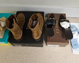 Designer shoes... Gucci, Chanel and more.