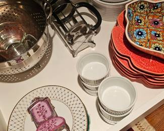 Kitchen and designer china plates