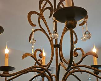 Lovely Chandelier in dining room for sale. Buyer is responsible for removing it.