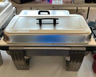Very nice commercial stainless steel chafing set ups