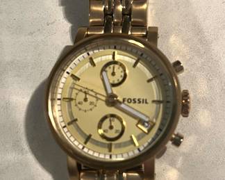 Nice Fossil watch, gold plate 