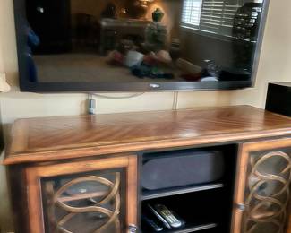 Electronics credenza by Hooker.
TV is not for sale