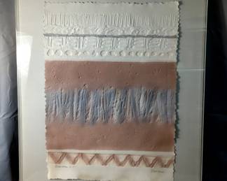 Ann Dergara "Chansons I" #1 Framed Art, 38.5" x 30.25", Signed By Artist