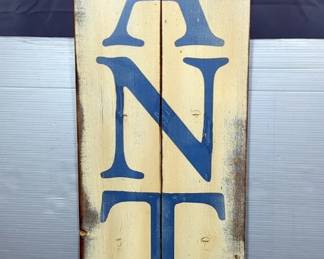 Hand Crafted Wood Pantry Sign Wall Decor, 14" x 72