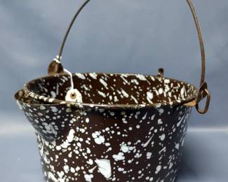 Antique Graniteware 16" Pail