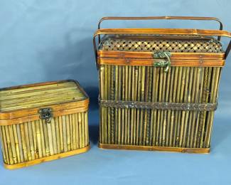 Decorative Storage Containers, Various Sizes And Styles, Total Qty 4