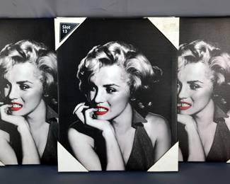 Marilyn Monroe "The Thinker", 15" x 19", Portrait Prints On Canvas, Qty 3