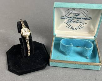 Lot 4h | Vintage Benrus 10k Gold Ladies Watch