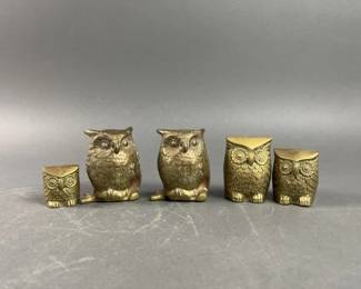 Lot 21 | Vintage Brass Owl Figurines