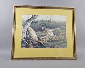 Lot 416 | Vintage Andrew Wyeth "Nick & Jamie" Print!