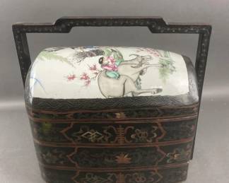 Lot 174 | Vintage Chinese Wood Bento Box