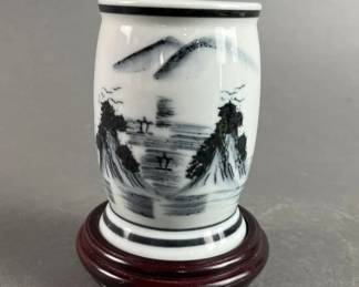Lot 148 | Asian Porcelain White and Black Cup