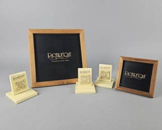 Lot 531 | Vintage Picturesque Tile Stands & Frames